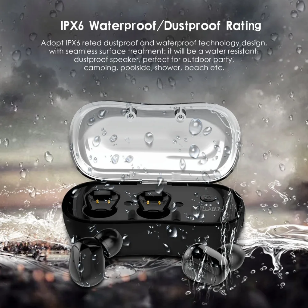 TWS-стереонаушники D900P с поддержкой Bluetooth 2019 и защитой от воды | Электроника