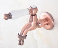 antique red copper brass single ceramic handle washing machine faucet garden water tap laundry sink water taps mav334