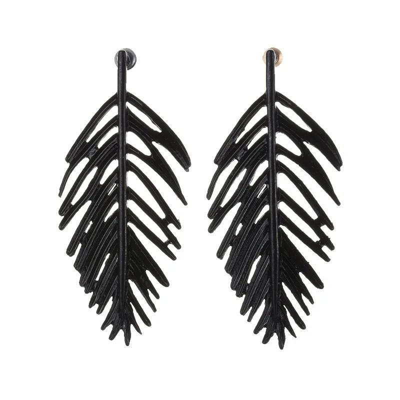 Винтаж Boho геометрический Gold Leaf себе серьги для Для женщин Модные украшения сплав