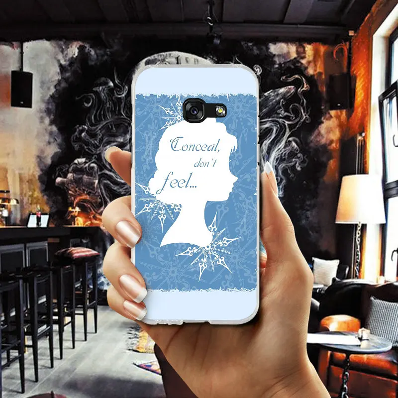 Soft Silicone Mobile Phone Cases For Samsung Galaxy A3 A5 A7 J1 J2 J3 J4 J5 J6 J7 2016 2017 2018 Bags Punk Elsa Tattoo Princess |