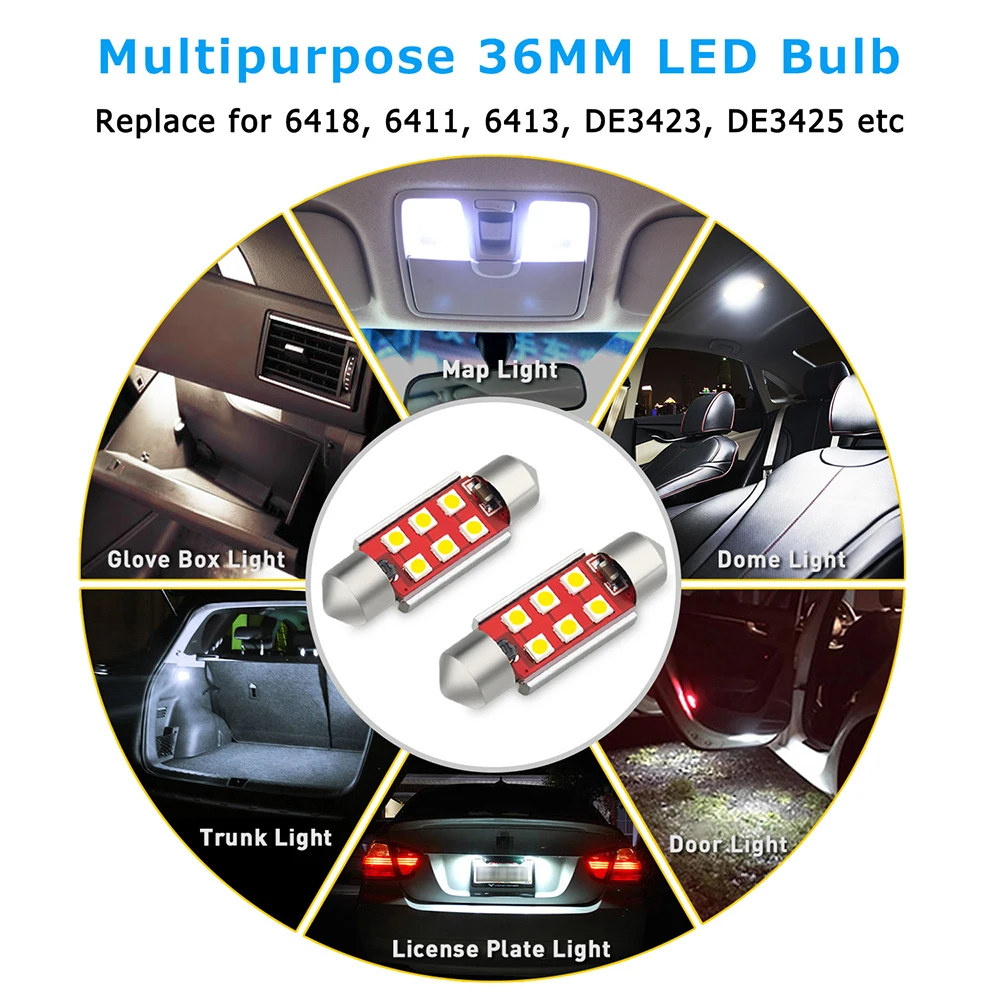 Гирлянда 36 мм светодиодный лампы C5W C10W 3030 SMD Canbus Error Free интерьера автомобиля