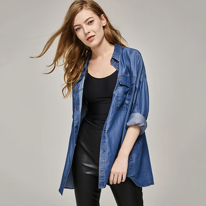 Женская джинсовая куртка на осень и зиму с длинным рукавом|jeans coat|jacket autumnbasic coats |