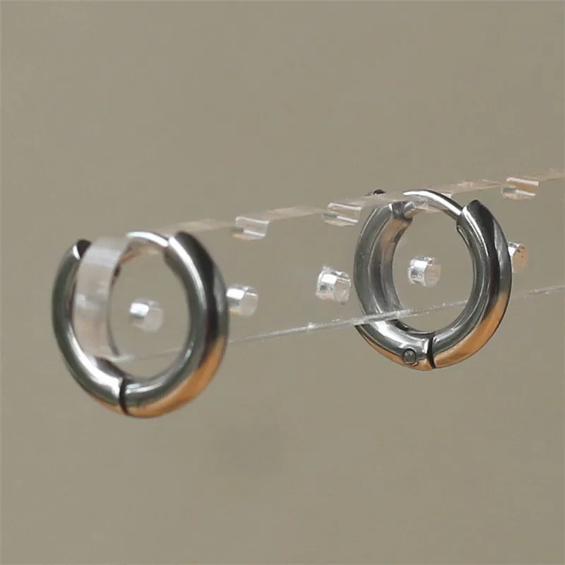 Женские круглые серьги кольца диаметром 8 мм|Серьги-кольца| |