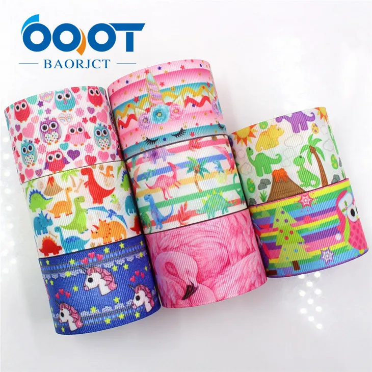8 each one yards OOOT BAORJCT G-18925-1141, 38 мм 10 ярдов животных мультфильм ленты, термальность передачи печатных grosgrain, подарочная упаковка своими руками материалы - Цвет: 8 each one yards