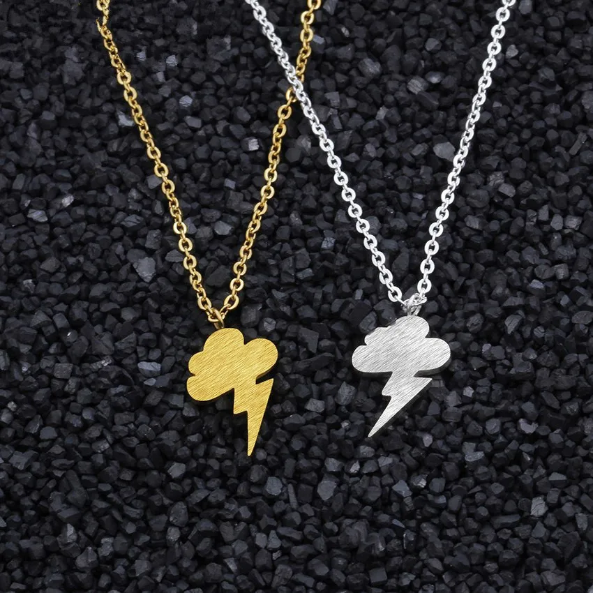DIANSHANGKAITUOZHE Thunder Clouds Charm Necklaces Weather Happy On A Cloudy Day Unique Women Jewelry Party | Украшения и