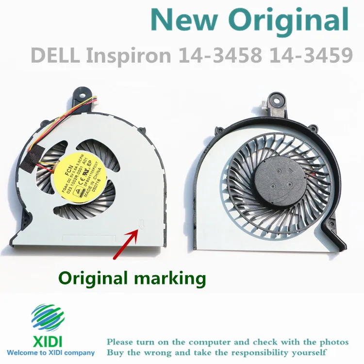 Новый вентилятор для процессора DFS541108FC0T FGAK DELL INSPIRON 14 3458 3459 3468 15 3558 23.1002r. 0001