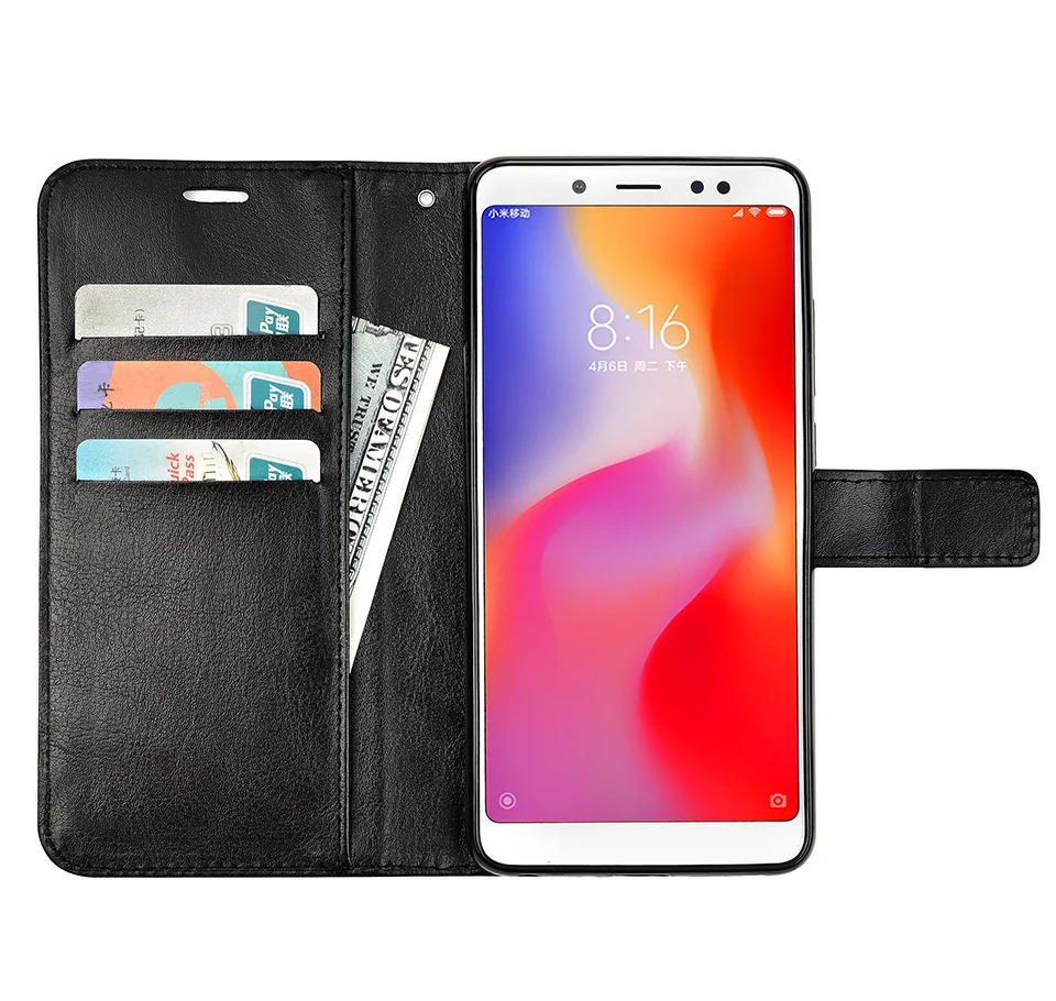 Роскошный чехол для Xiaomi Redmi 6A кожаный чехол-книжка 6 A телефона 5 45 дюйма | Мобильные