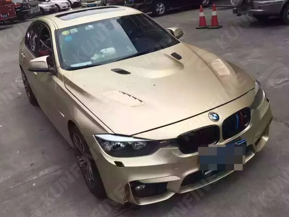 Стайлинг автомобиля матовая ледяная Шампанская Золотая Автомобильная виниловая