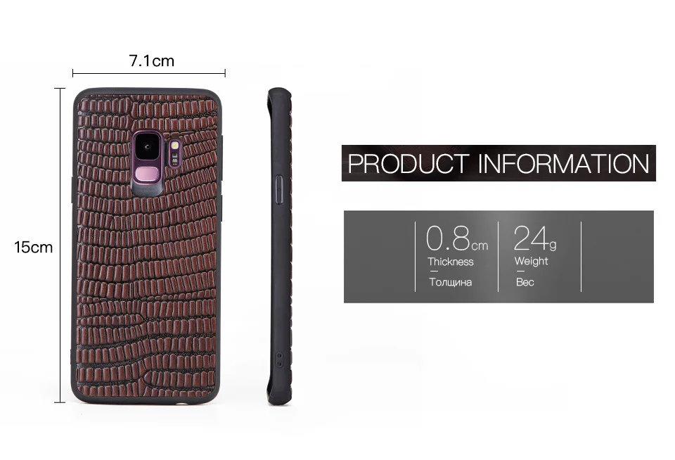 Роскошный тонкий чехол из натуральной кожи для samsung Galaxy S9, чехол для телефона, Силиконовый противоударный чехол для samsung S9