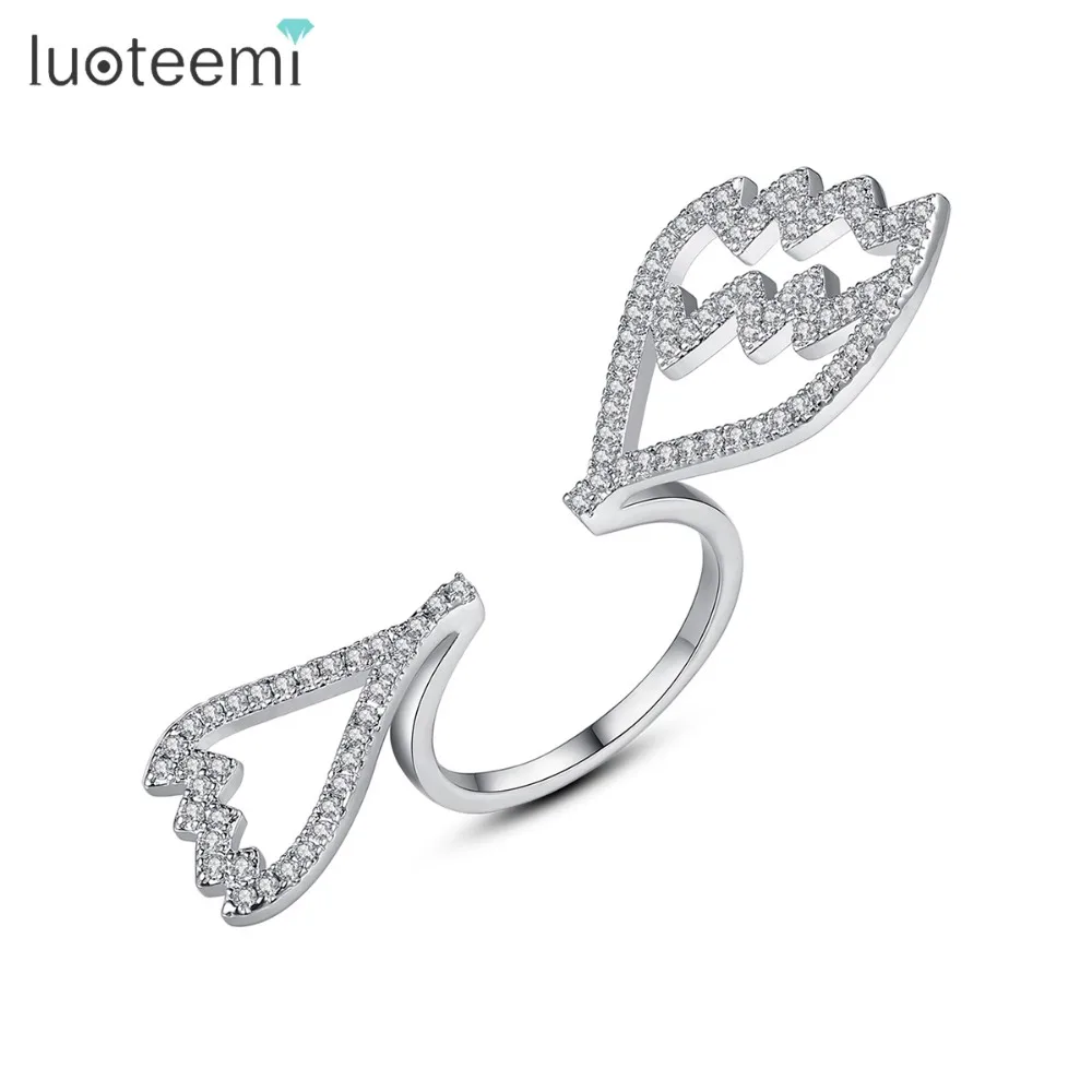 LUOTEEMI изысканный Регулируемый Открытое кольцо для Для женщин вечерние или