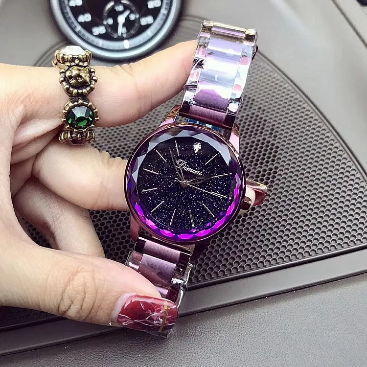Для женщин подарок Bling Кварцевые часы модные повседневное женские блестящие часы платье с кристалалми и стразами роскошные для женщи