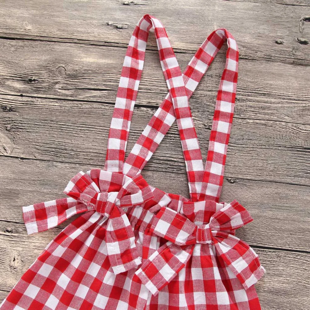 2 шт. для новорожденных Одежда детей малышей девочек футболка + бантом плед шорты