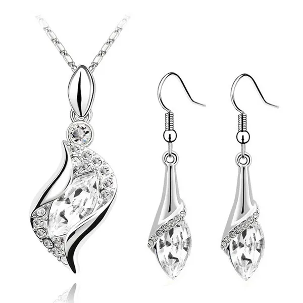 Ожерелье и серьги с австрийским кристаллом глаза ангела | Украшения аксессуары