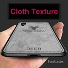 360 для huawei P20 Pro mate 20 Lite P умный чехол рельефная текстура ткань накладка олень Для Honor 8X 7X P20Lite холст ТПУ Мягкий край