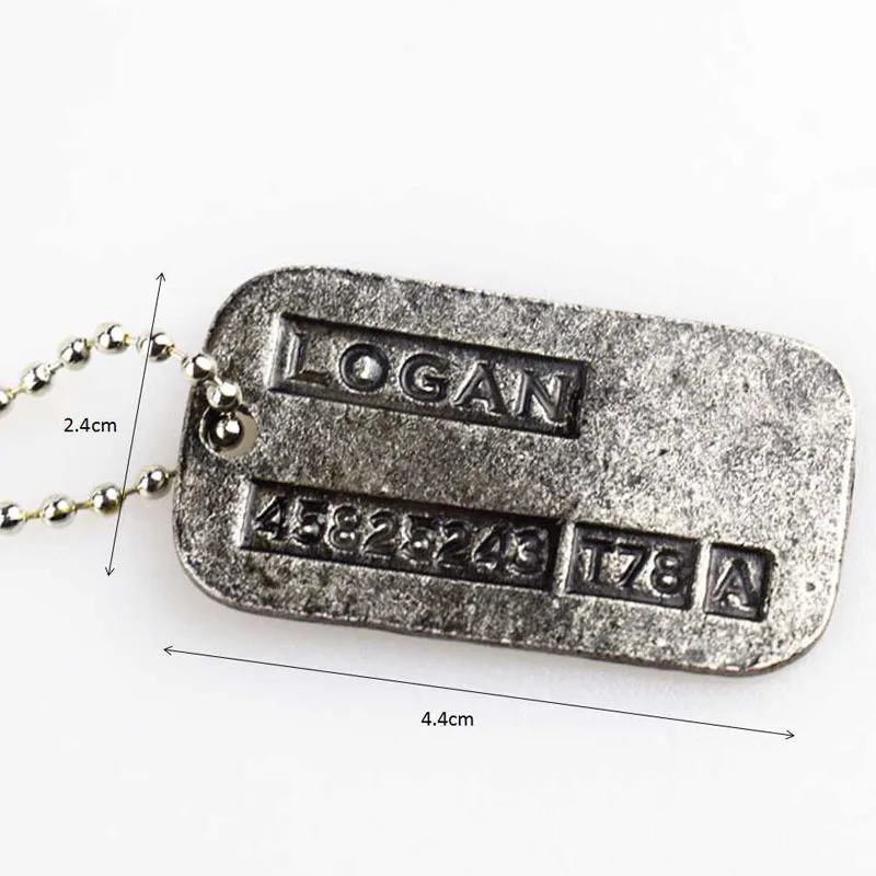 Фильм X Для мужчин ста Росомахи Dog Tag ID Цепочки и ожерелья цинковый сплав Marvel x JAME
