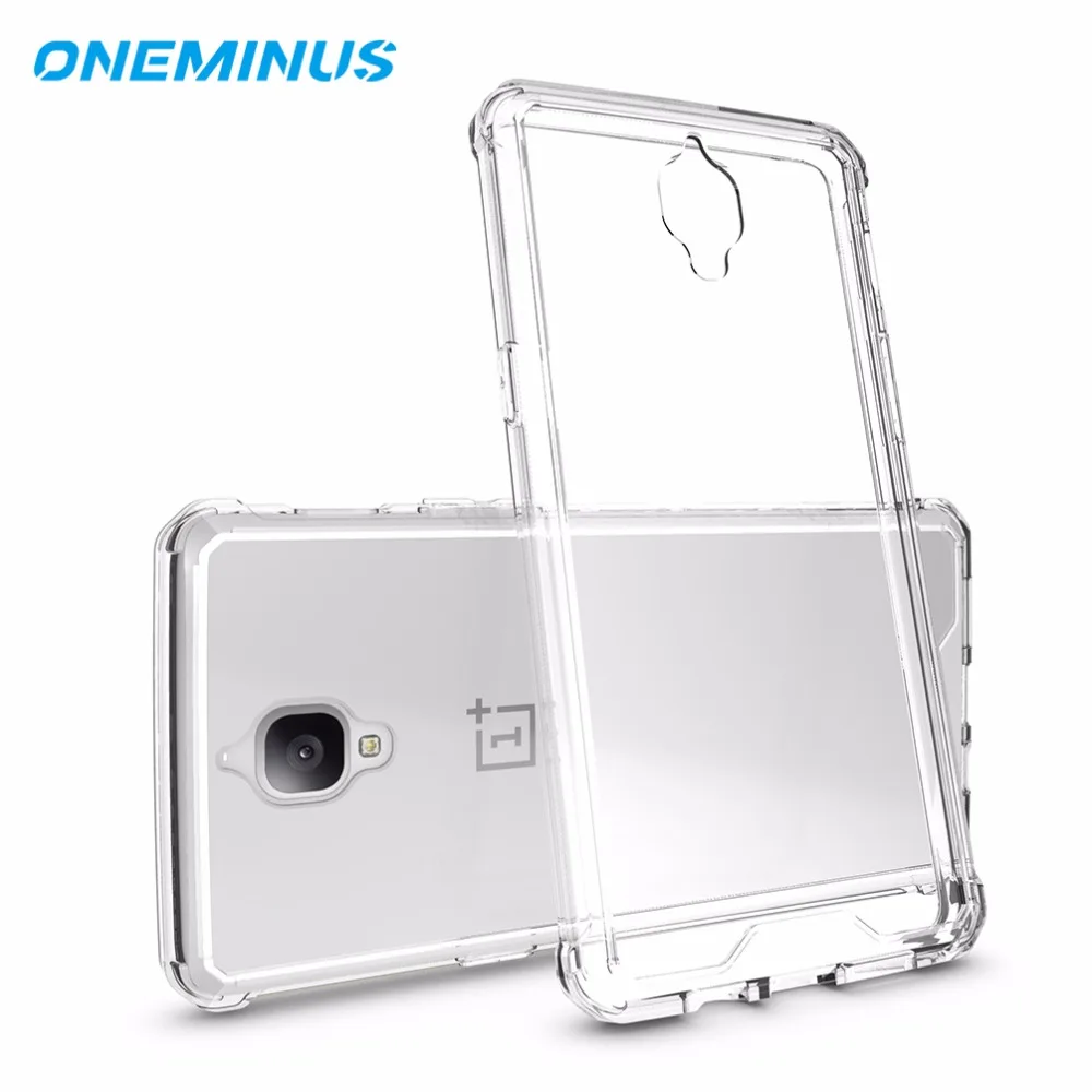 Оригинальный противоударный прозрачный защитный чехол для oneplus 3 жесткий