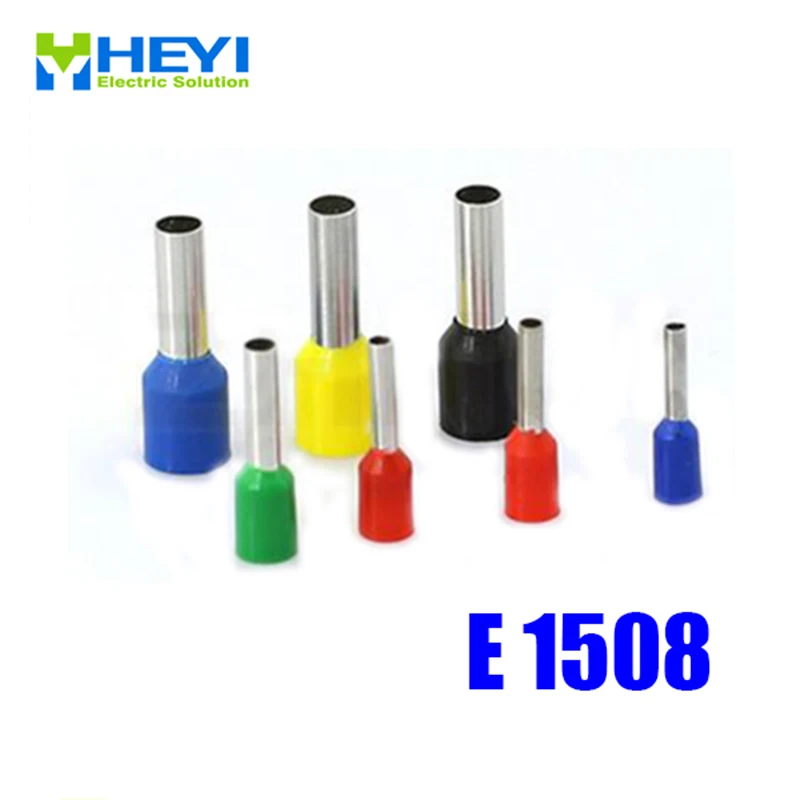 Высокое качество 100 шт./лот E1508 AWG #16 изолированные концевые клеммы медные обжимные