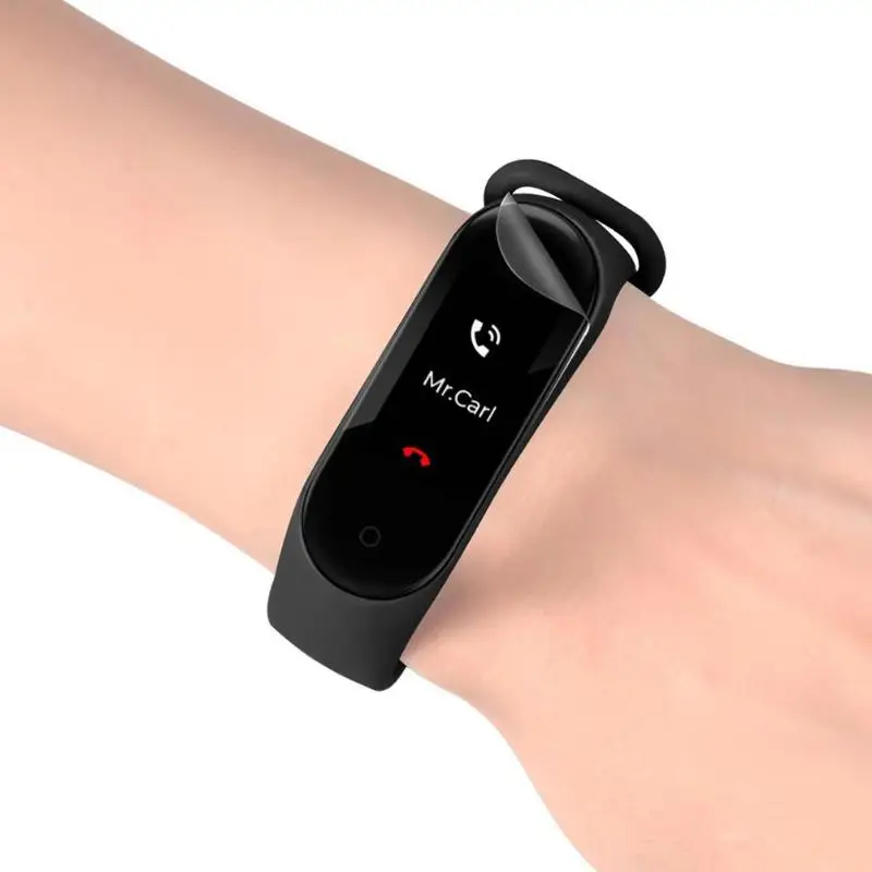Прозрачная защита экрана ALLOYSEED для смарт браслета Xiaomi Mi Band 4 полное покрытие