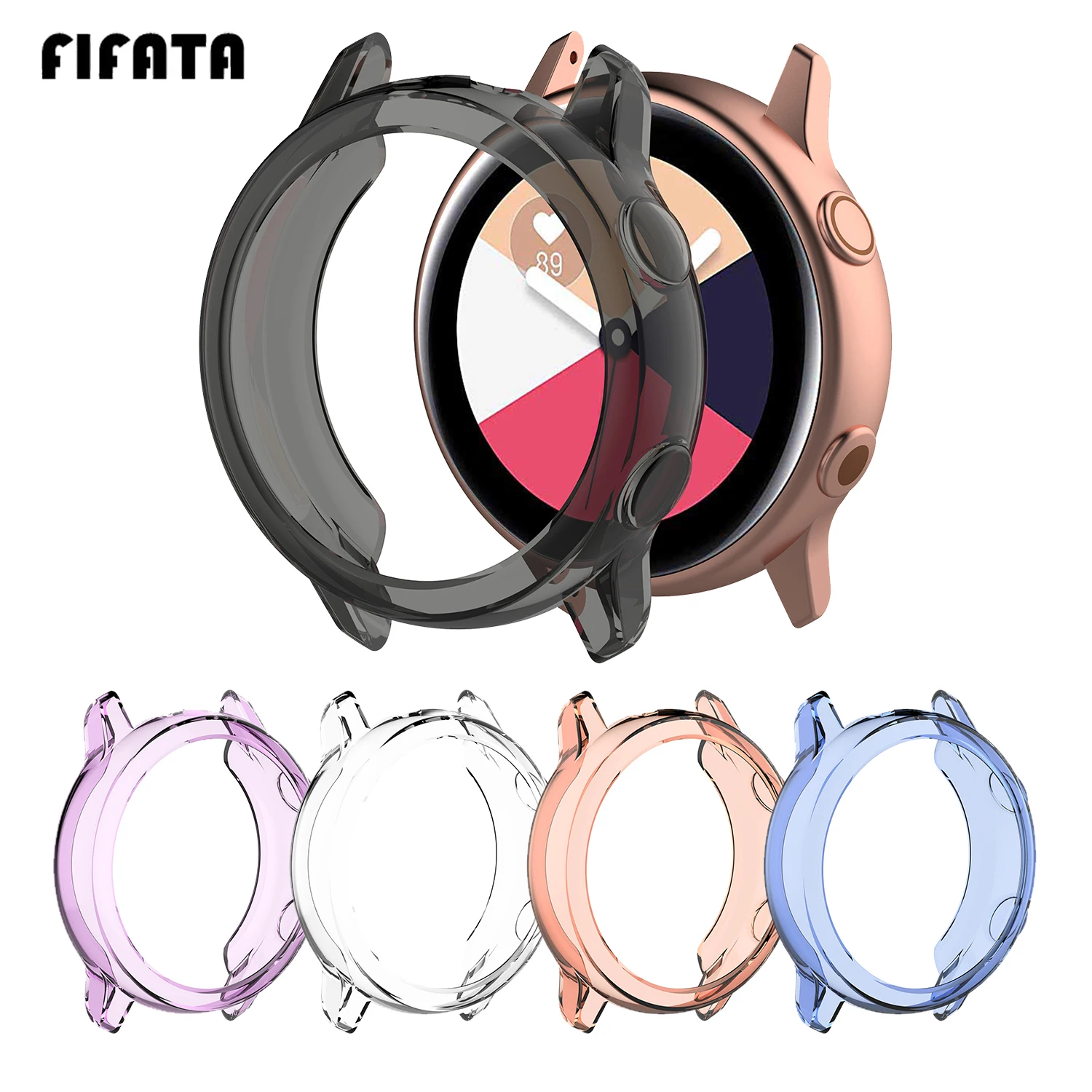 Мягкий умный чехол FIFATA для Samsung Galaxy Watch прозрачный защитный из ТПУ часов