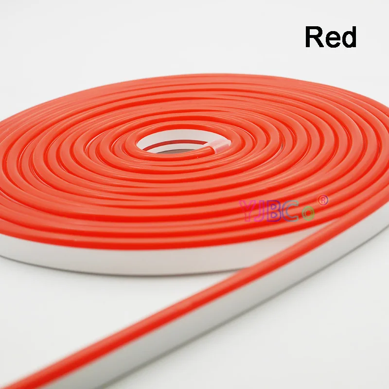 Red 5 м 12 В постоянного тока гибкая светодиодная лента неоновая лента SMD 2835 Мягкая Веревка свет бар 120 светодиодов/м силиконовая резиновая трубка Открытый водонепроницаемый свет - Испускаемый цвет: Red