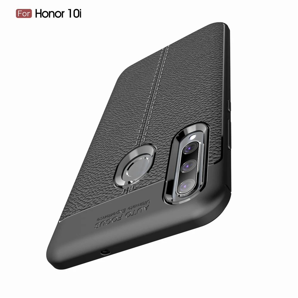 For Huawei P Smart Plus 2019 Hybrid Soft Skin Litchi Texture Case Bumper Business Cover for Honor 10i Enjoy 9S |