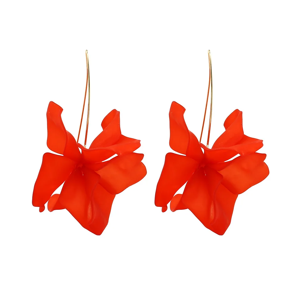 2019 New Designs Fashion Resin Flower Long Earrings International Bohemia Handmade Petal Dangle For Women Jewelry Gifts | Украшения и