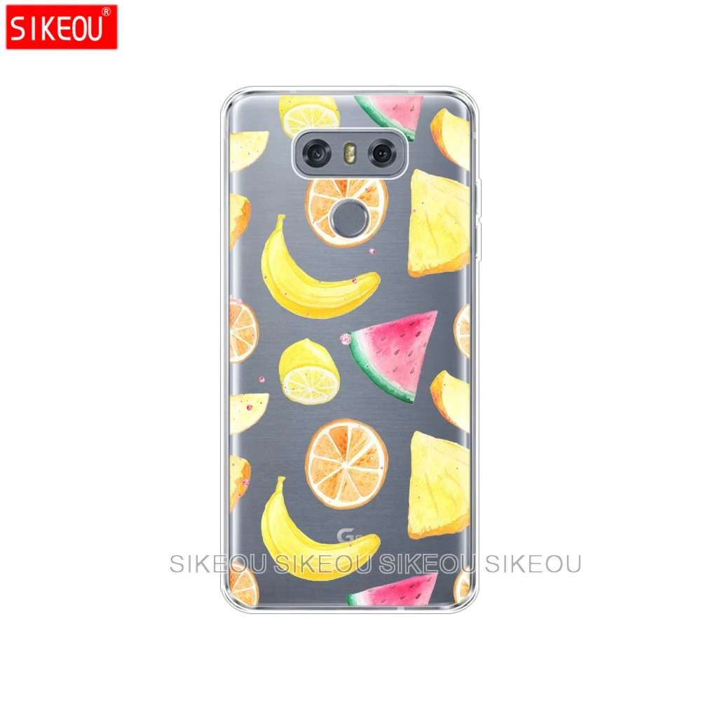 Силиконовый мягкий чехол из ТПУ для LG G6, чехол на заднюю панель для LG G 6, 5,7 дюймов, задняя крышка для телефона, прозрачная, полная защита от ударов 360 - Цвет: 61080