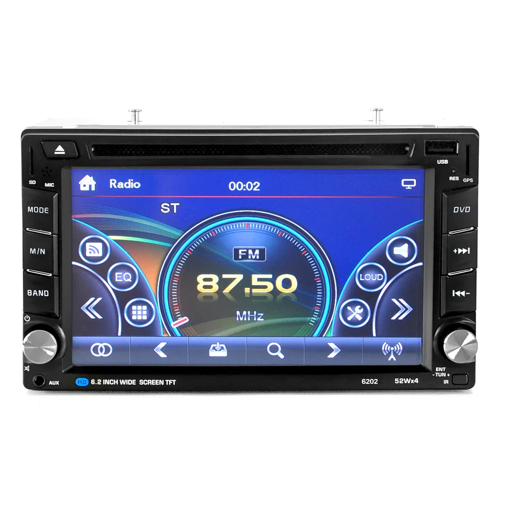 Универсальный 6 2 дюймовый Din Автомобильный Bluetooth Сенсорный CD DVD плеер стерео MP3 AUX FM