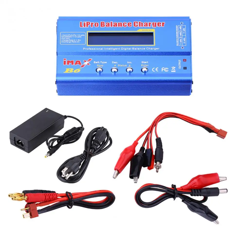 3 типа RC 80W 1 6S зарядное устройство для зарядки Lipo NiMH NiCd Батарея + 12V 5A адаптер