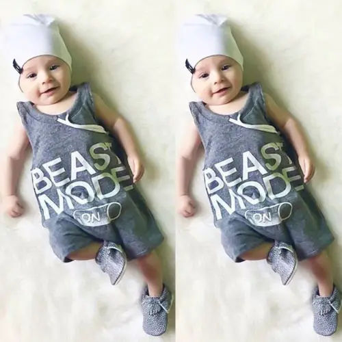 Комбинезон для новорожденных без рукавов с круглым вырезом|fashion romper|baby clothingrompers