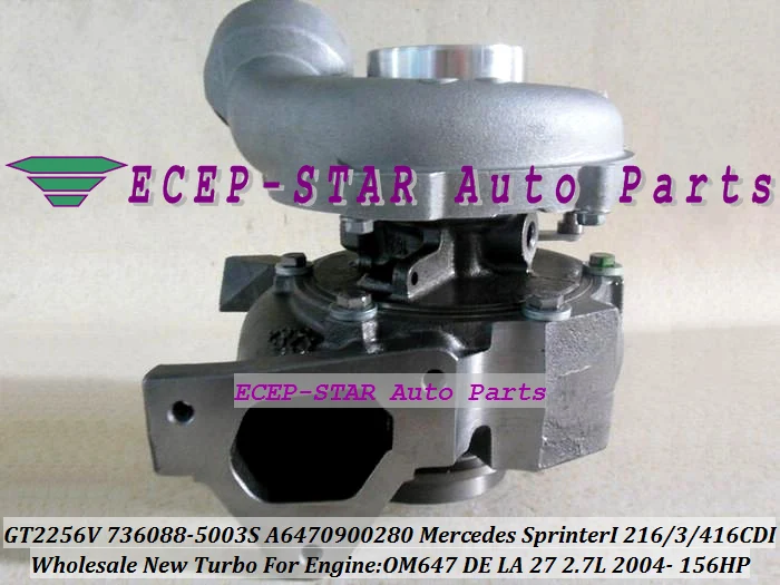 Бесплатная доставка GT2256VK 736088 6470900280 736088-0003 736088-0005 Turbo для Mercedes Benz Sprinter I 216CDI 316CDI 416CDI