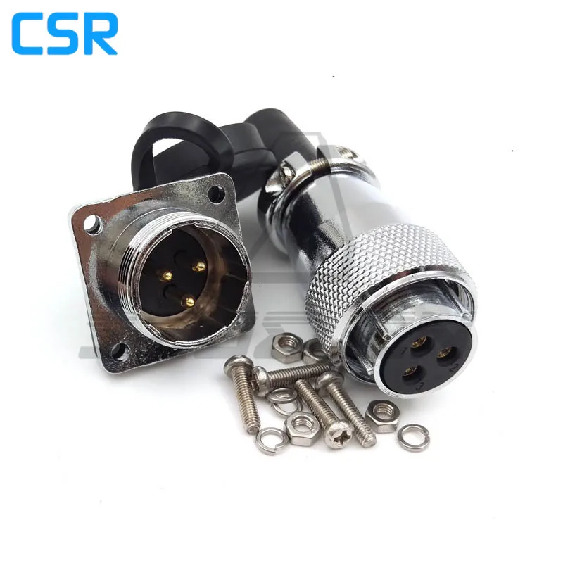 Водонепроницаемый 3 контактный разъем питания серии WS16 штекер и гнездо