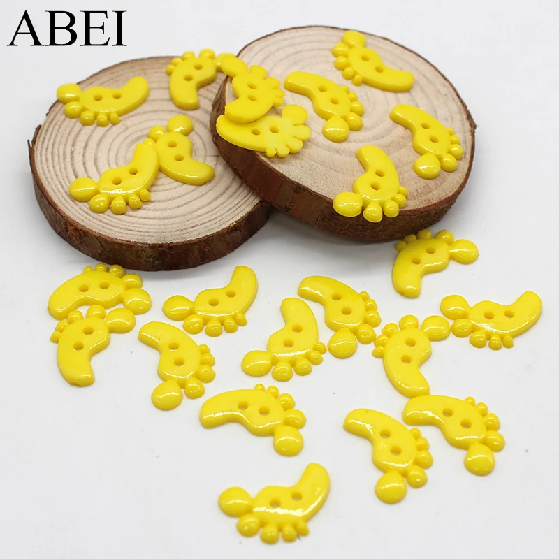 200pcs/lot Cartoon Feet Buttons for Baby Kids Clothing Embellishment Sew Tools Diy Handmade Button Crafts Garment Accessories | Дом и сад