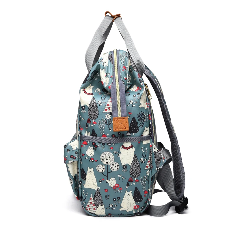 [NEW]LEQUEEN Diaper Bag Mini Bear Forest Hand Painted Cartoon Waterproof Nappy Baby Care Travel Backpack Maternity | Мать и ребенок