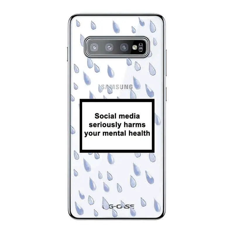 ТПУ Мягкая задняя крышка Coque социальные медиа серьезно вредит вашей Психического