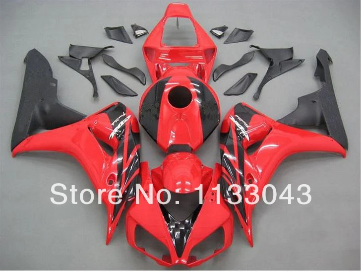 

OEM_qulaity injection red black fairings for HONDA CBR1000RR 06 07 CBR1000 RR 2006 2007 CBR 1000RR 06 07 pre_drilled fairing