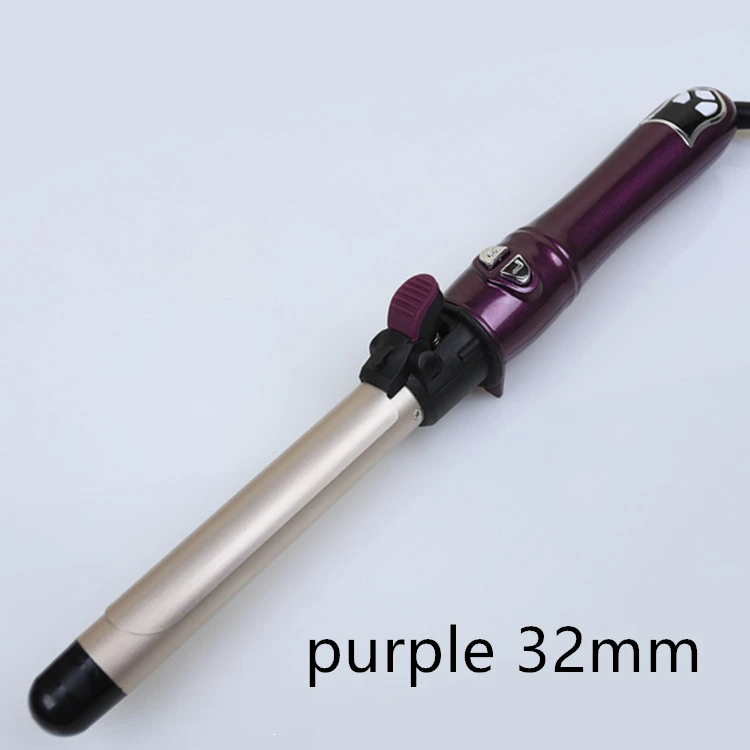 purple 32mm Автоматическая бигуди для завивки волос титановый щипцы для завивки профессиональная палочка для завивки волнистые Инструменты для укладки волос с длинным клипером 25 мм - Цвет: purple 32mm