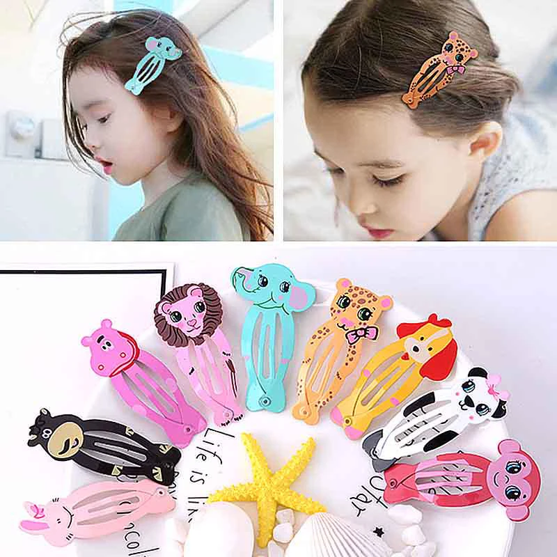 6 шт./компл. чехол с изображением милых мультяшных животных Заколка-фрукт Детские