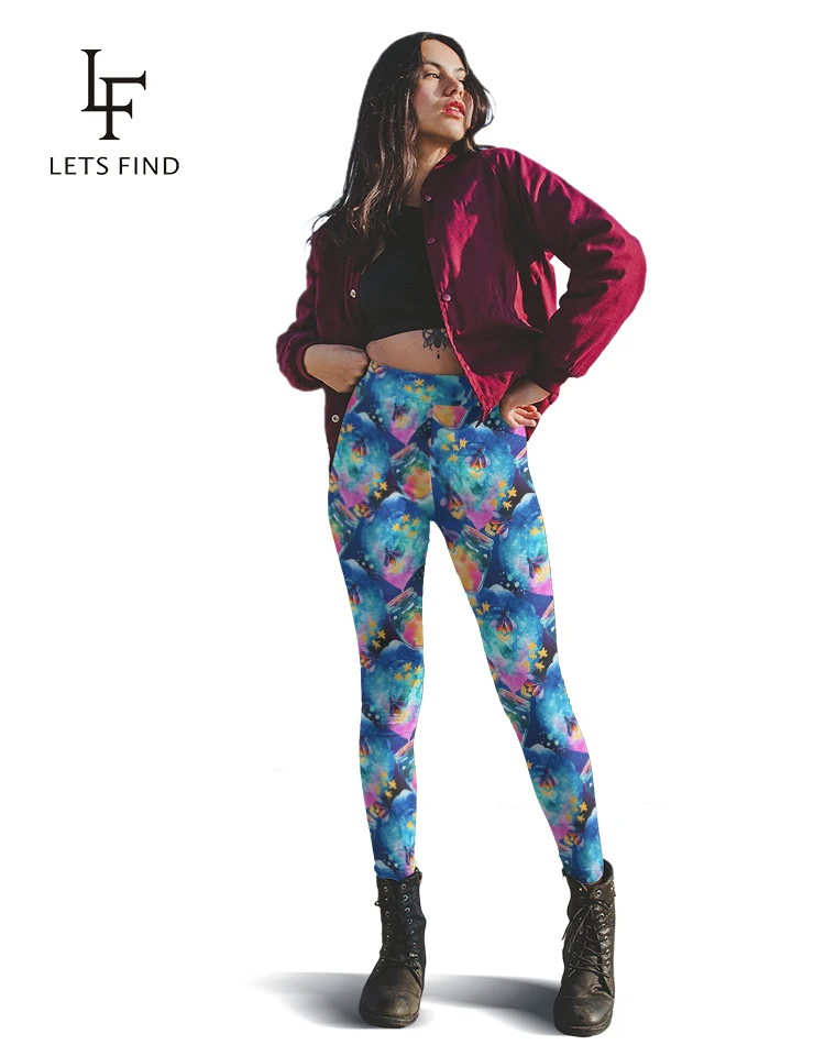 LETSFIND High Quality Women Fashion 2019 High Waist Leggings 220gsm Double Side Brushed Milk Silk Fitness Leggings