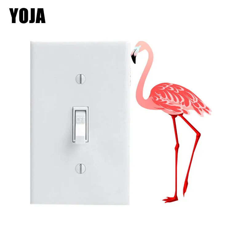 YOJA Flamingo высокий и нагрудный декоративный стикер на выключатель цветные наклейки