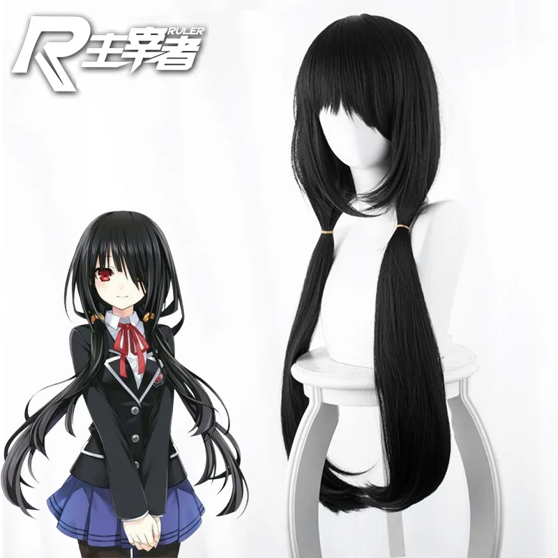 Новинка японского аниме Дата 3 Tokisaki Kurumi парик косплей Yatogami Tohka темно фиолетовый длинные волосы парик «конский хвост» Косплей