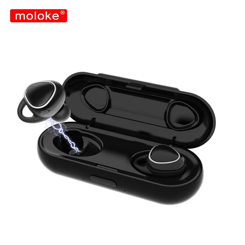 Moloke мини TWS наушники Bluetooth 5,0 спортивная гарнитура беспроводные наушники с зарядным устройством