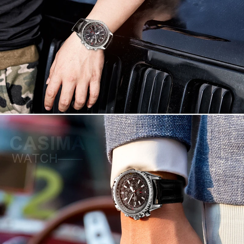 Модные спортивные Для мужчин часы лучший бренд роскошных Многофункциональный