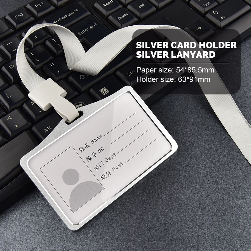1 шт. ремешок на шею шнурке для ID бейджей с алюминиевым сплавом Чехол карт