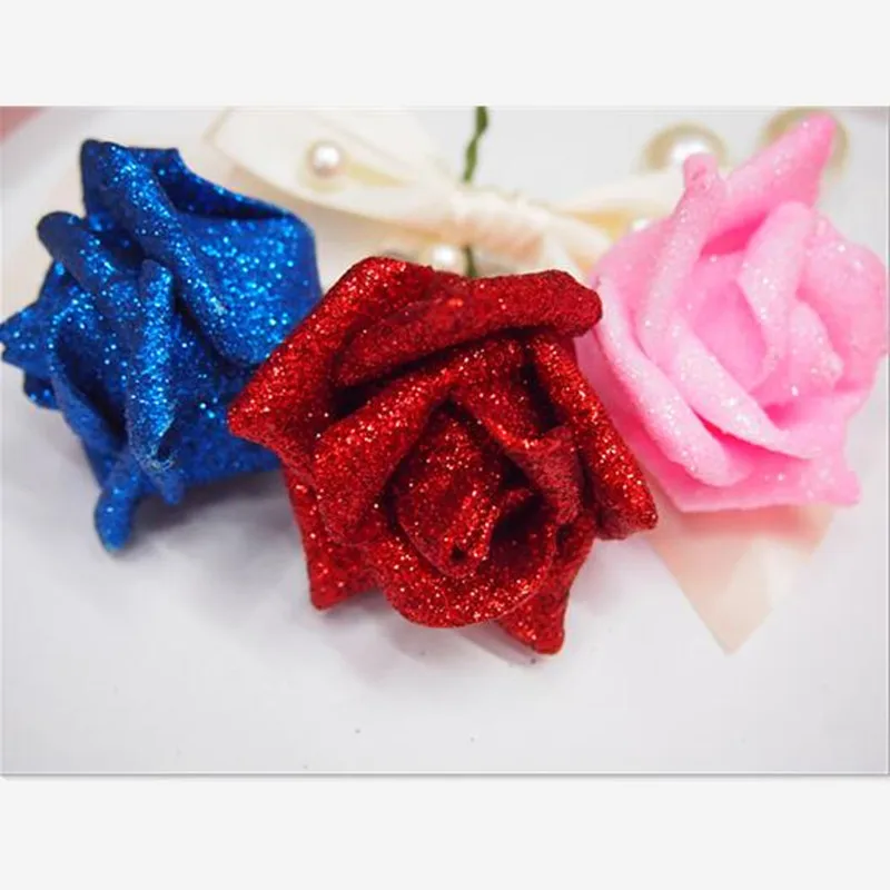 

Wholesale PE Gold Dust Roses with Limb Never Wither Away Classic Blue Enchantress Wedding Decorative Flowers Artificial Flowers