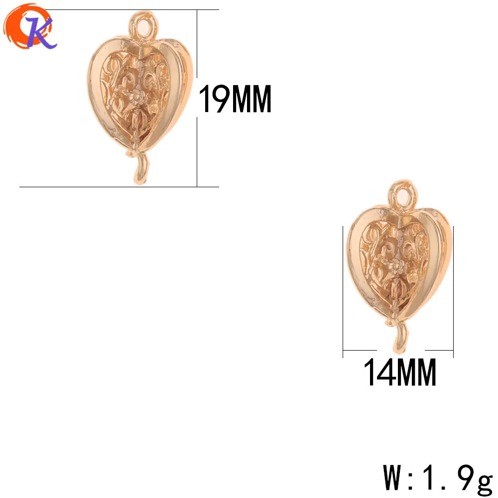 Cordial дизайн 30 шт 14*19 мм Серьги Аксессуары/DIY Изготовление/ПОДЛИННОЕ золотое
