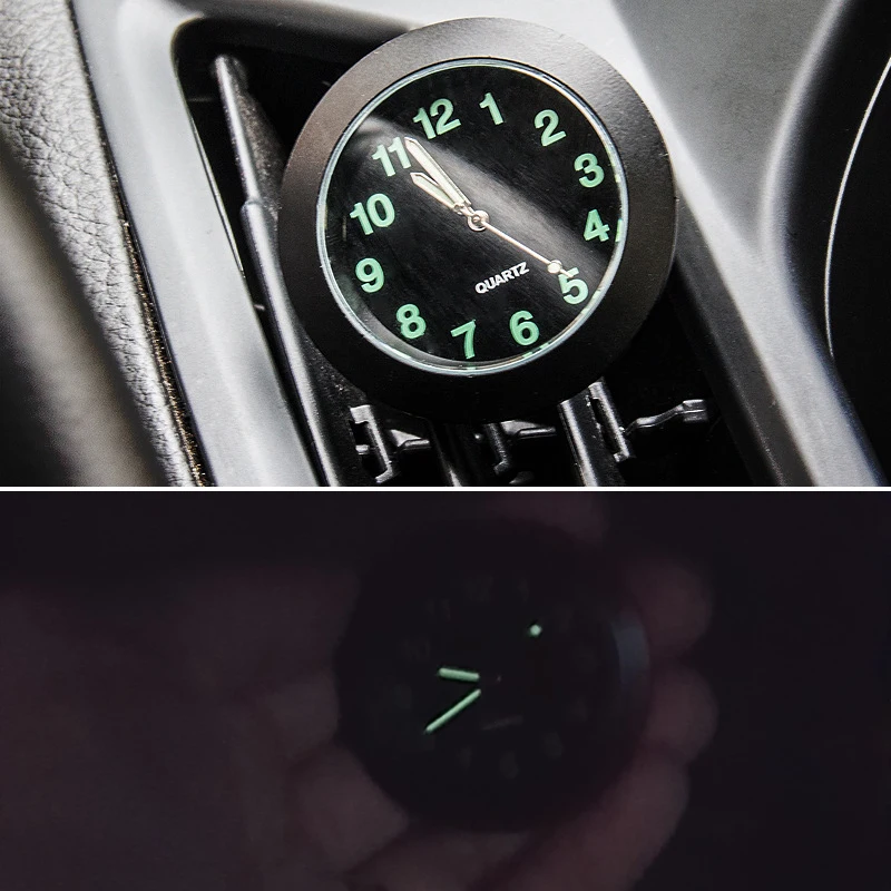 Кварцевые часы украшение автомобиля часы, украшения автомобиля авто Интерьер светящийся цифровой указатель Кондиционер Выход клип товары