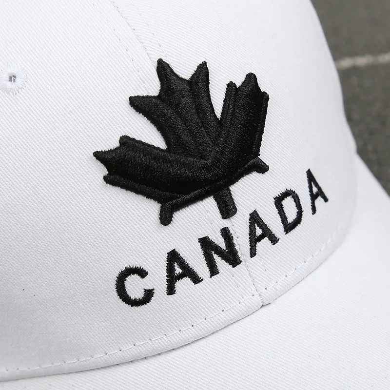2018 Новый Канада Бейсбол Кепки вышивка кленовый лист Snapback хлопок хип-хоп Bone для