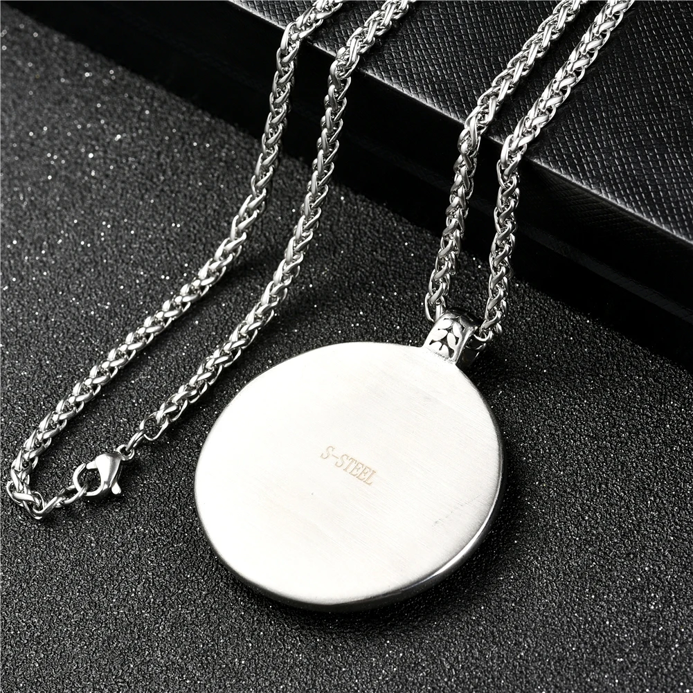 Мужское ожерелье с шестигранной пентаграммой талисмана ожерелья из нержавеющей