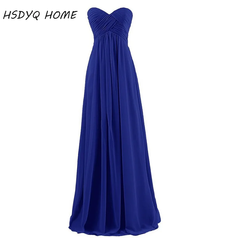 Женское длинное платье подружки невесты темно синее на шнуровке сзади
